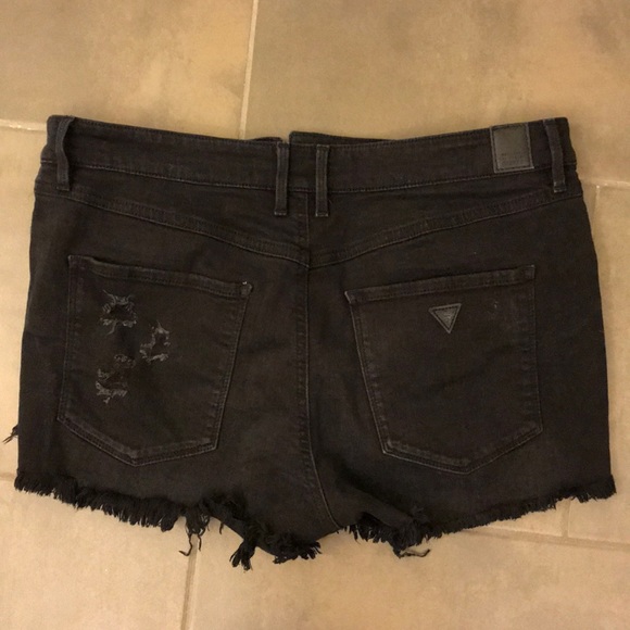Guess brand black denim shorts - Picture 2 of 2